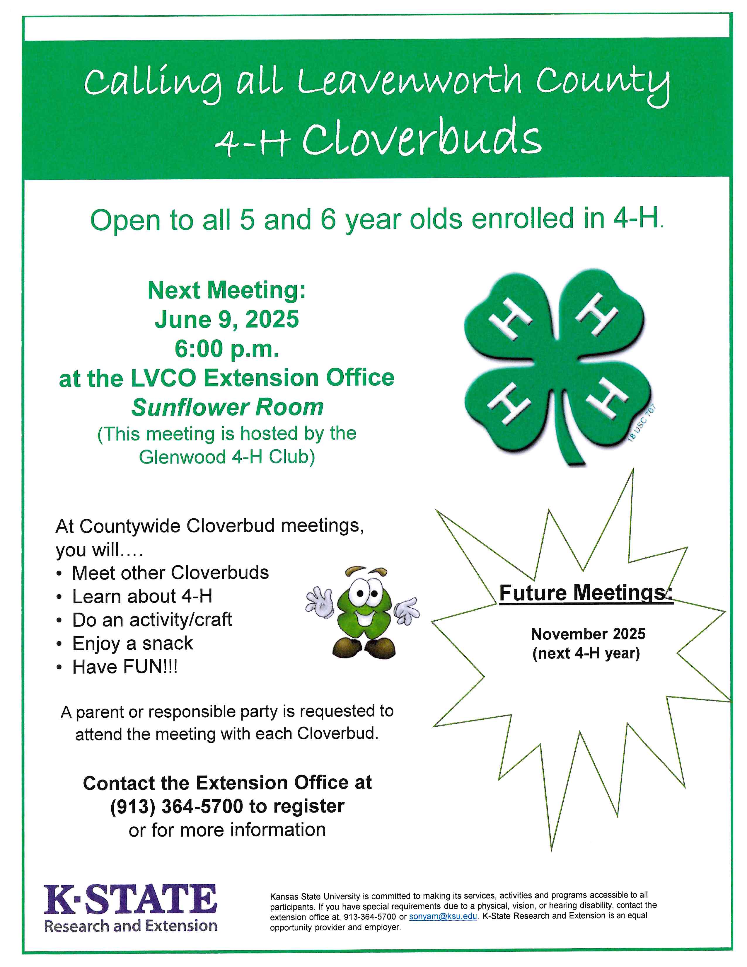 Cloverbud meeting June 2025