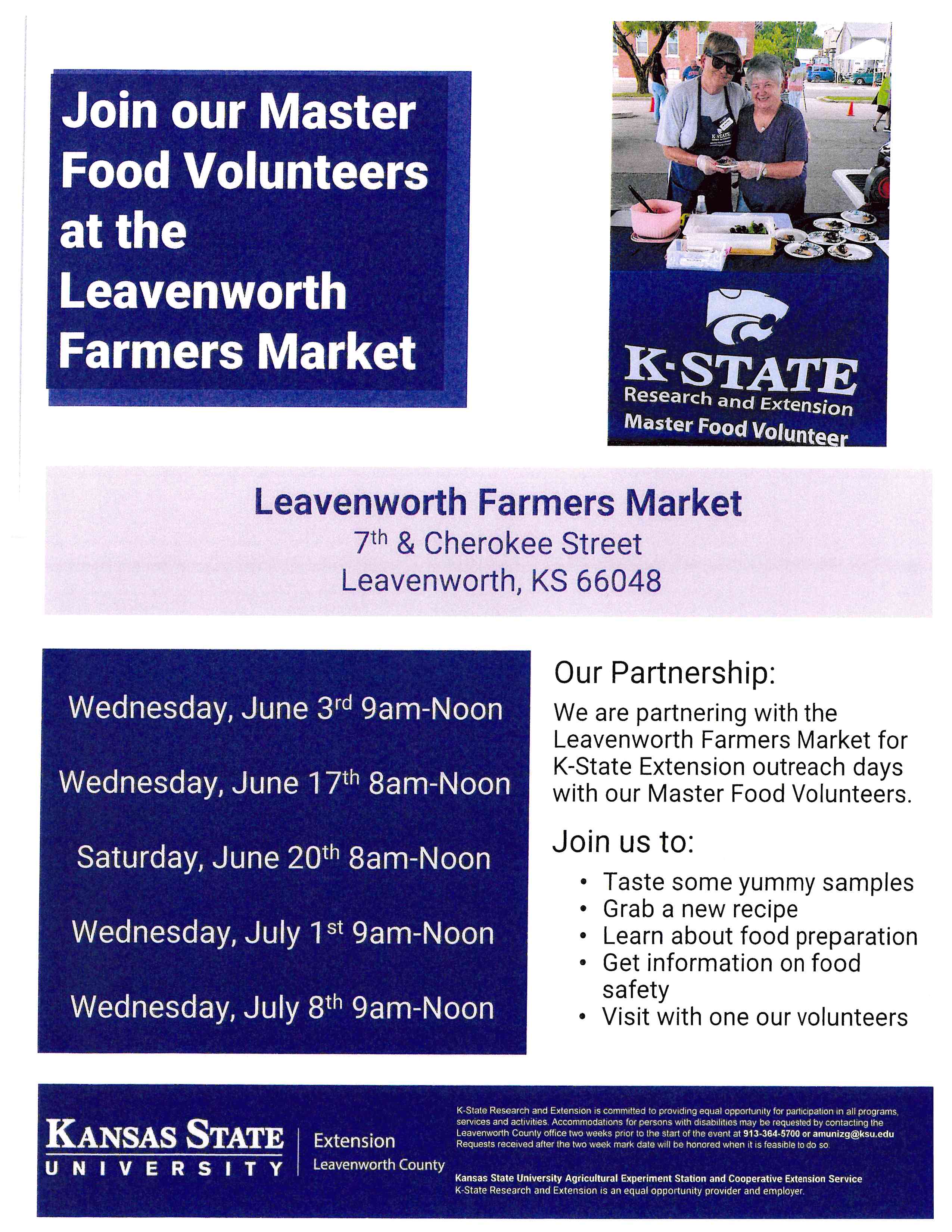 Farmer's Market dates